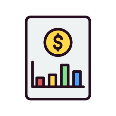 ticari finans simgesi vektör illüstrasyonu