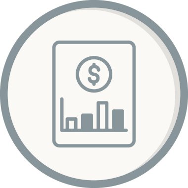 ticari finans simgesi vektör illüstrasyonu