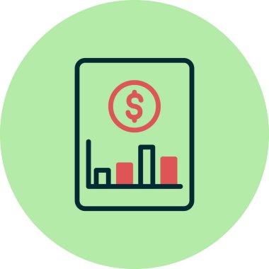 ticari finans simgesi vektör illüstrasyonu