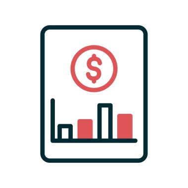 ticari finans simgesi vektör illüstrasyonu