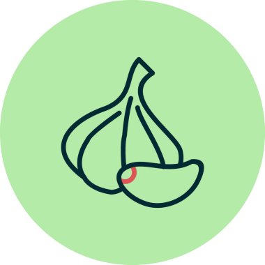 Sarımsak ikonu vektör illüstrasyonu