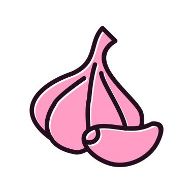 Sarımsak ikonu vektör illüstrasyonu