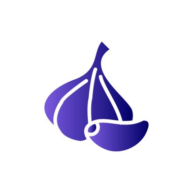 Sarımsak ikonu vektör illüstrasyonu