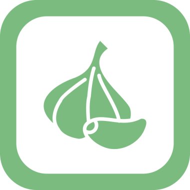 Sarımsak ikonu vektör illüstrasyonu