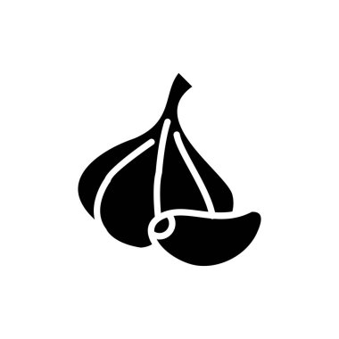 Sarımsak ikonu vektör illüstrasyonu