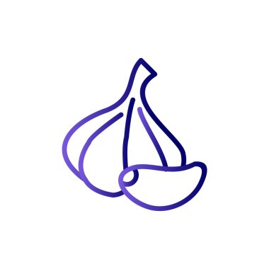 Sarımsak ikonu vektör illüstrasyonu