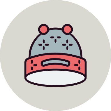  Şapka simgesi vektör illüstrasyonu