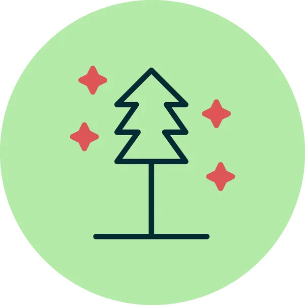 Weihnachtsbaum Ikone Vektor Illustration — Stockvektor