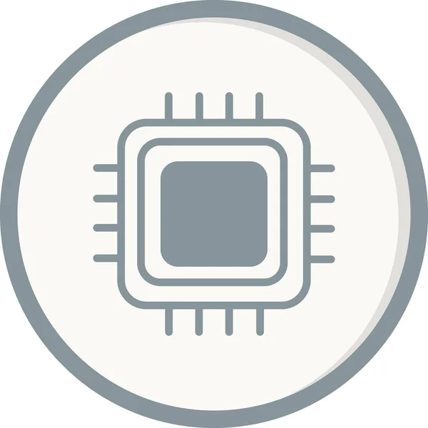 Vector Icono Cpu Aislado Fondo Blanco Para Diseño Aplicaciones Web — Archivo Imágenes Vectoriales