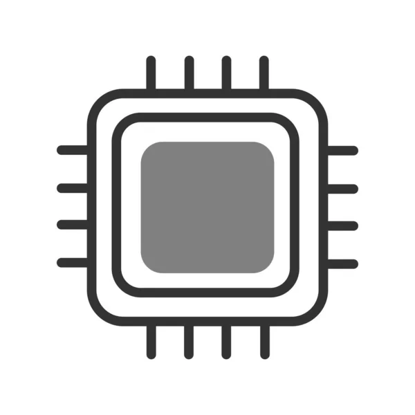 Cpu Icon Vector Isolato Sfondo Bianco Progettazione App Web Mobile — Vettoriale Stock