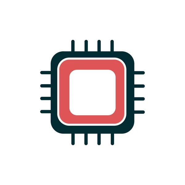 Vector Icono Cpu Aislado Fondo Blanco Para Diseño Aplicaciones Web — Archivo Imágenes Vectoriales