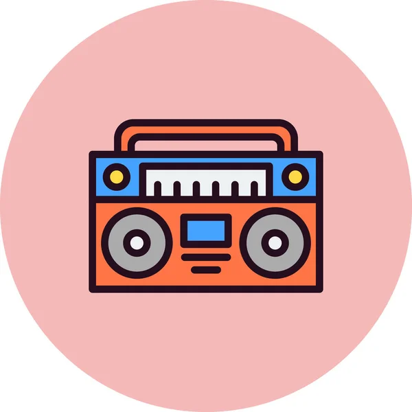 Radio Tape Icon Vector Illustration Design — Vetor de Stock