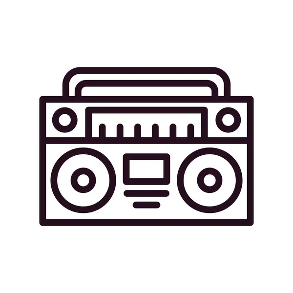 Radio Icono Web Vector Ilustración — Archivo Imágenes Vectoriales