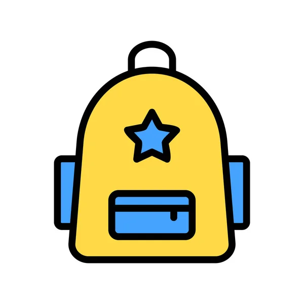 Backpack Vector Color Icon — стоковый вектор