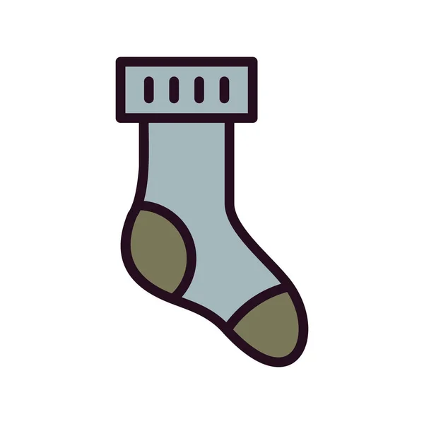 Knit Hand-made Socks Vector Illustration in Colored Cartoon Doodle