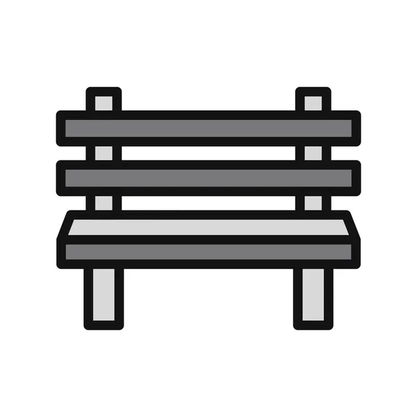 Bench Icon Vector Illustration — Vector de stock