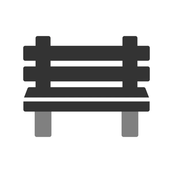 Bench Icon Vector Illustration — Stockvektor