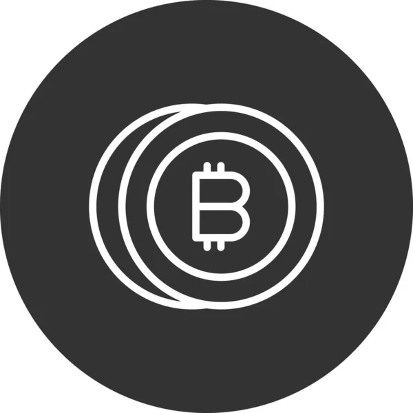 Ilustração Vetor Ícone Bitcoin —  Vetores de Stock