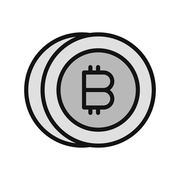 Illustration Zum Bitcoin Symbol Vektor — Stockvektor