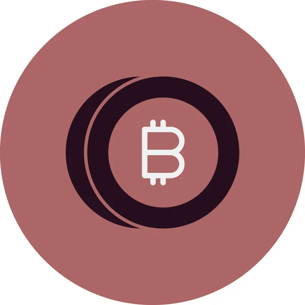 Icono Bitcoin Vector Ilustración — Vector de stock