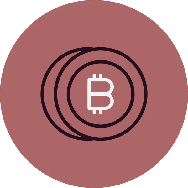 Icono Bitcoin Vector Ilustración — Vector de stock
