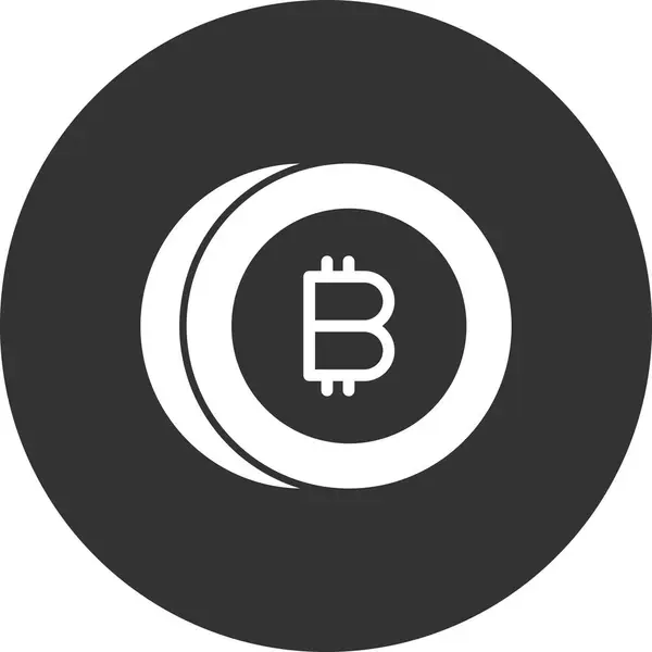 Icono Bitcoin Vector Ilustración — Vector de stock