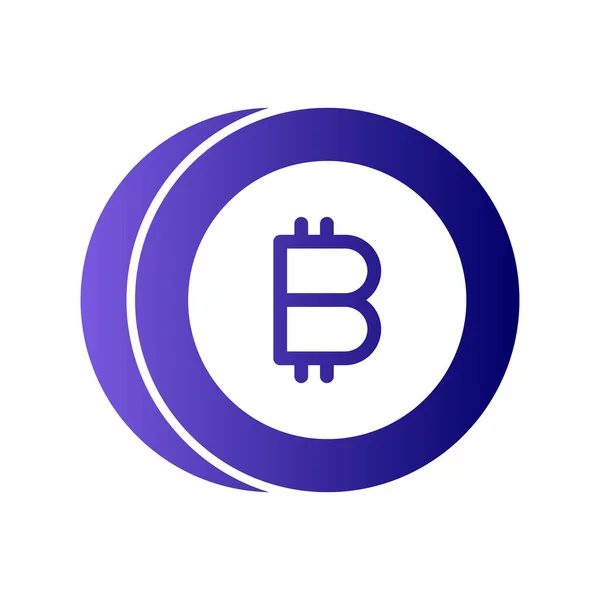 Bitcoin Icon Vector Illustration — Stock Vector