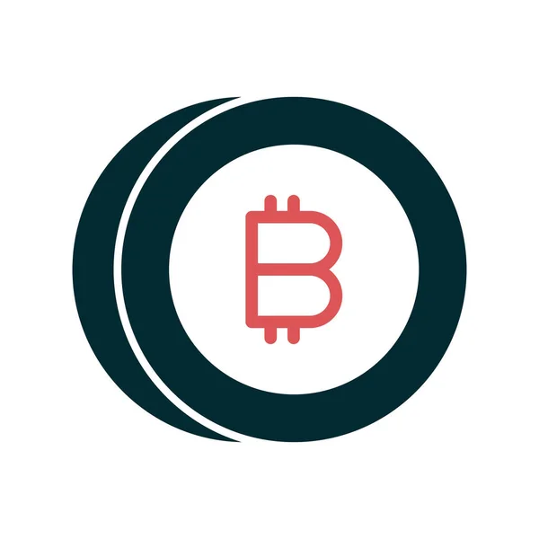 Illustration Zum Bitcoin Symbol Vektor — Stockvektor