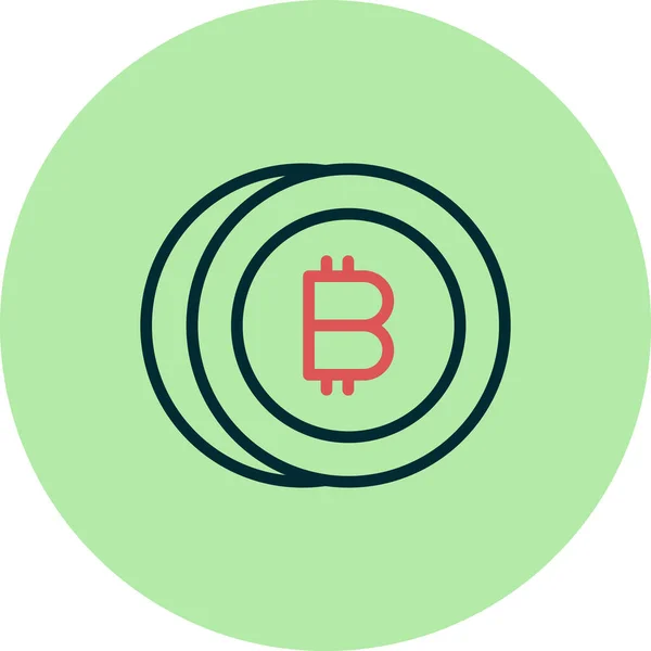 Icono Bitcoin Vector Ilustración — Vector de stock