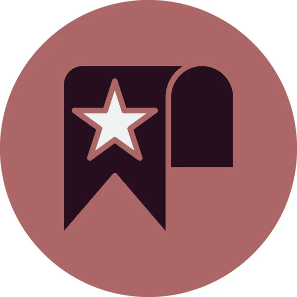 Bookmark Star Icon Vector Illustration — Vector de stock