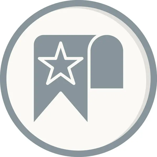 Marcador Con Icono Estrella Ilustración Vectorial — Vector de stock