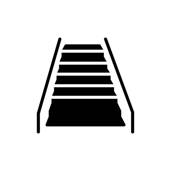 Ilustração Vetor Ícone Escada Rolante —  Vetores de Stock