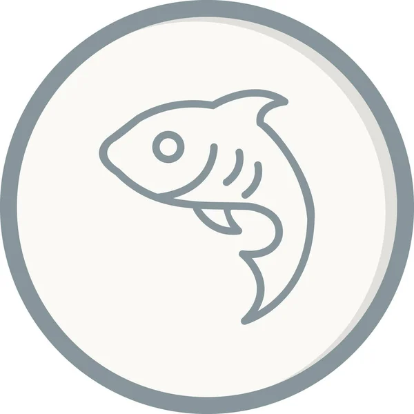 Fische Web Symbol Einfache Illustration — Stockvektor