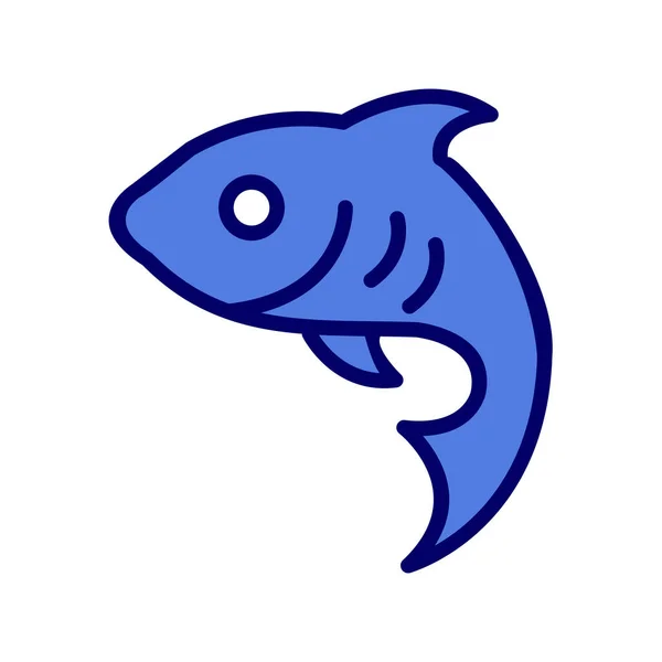 Icono Pescado Vector Ilustración — Archivo Imágenes Vectoriales