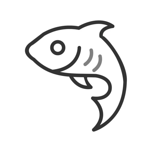 Fisch Symbol Vektor Illustration — Stockvektor