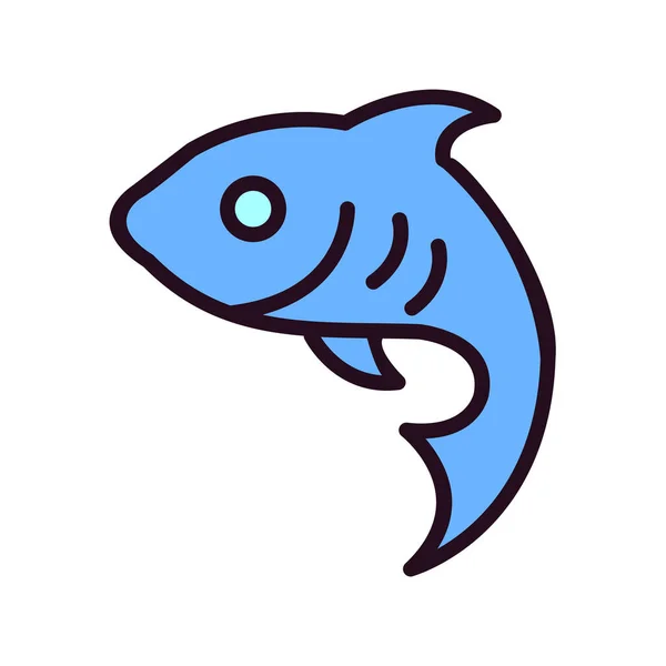 Fish Icon Vector Illustration — Stock Vector