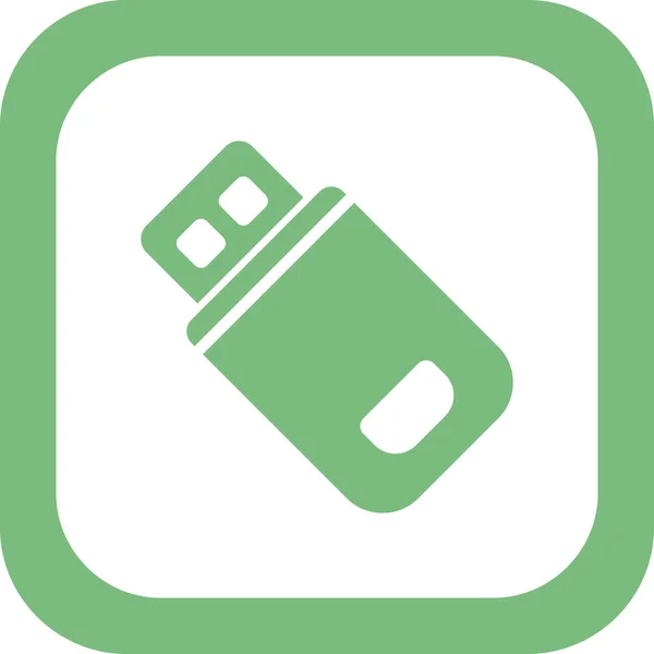 Flash Drive Ilustración Simple — Vector de stock