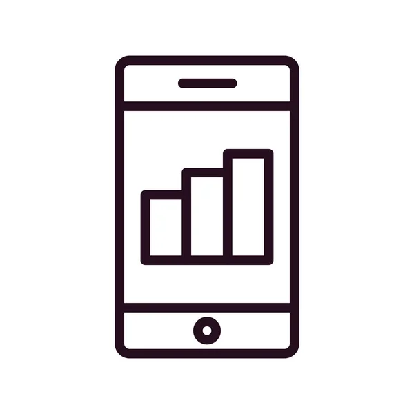 Icône Croissance Avec Vecteur Smartphone Isolé Sur Fond Blanc Pour — Image vectorielle