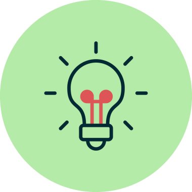 fikir vektör çizimi, ampul işareti