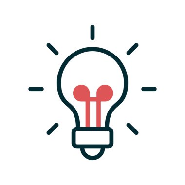 fikir vektör çizimi, ampul işareti