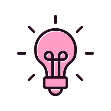 fikir vektör çizimi, ampul işareti