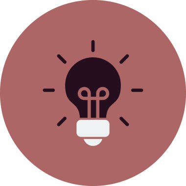 fikir vektör çizimi, ampul işareti