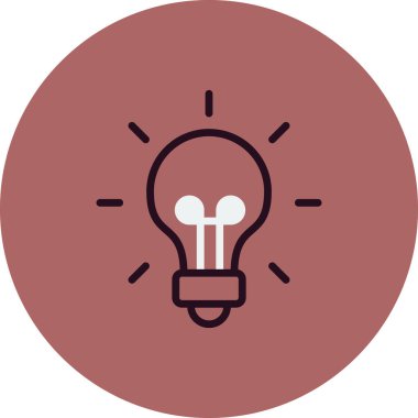 fikir vektör çizimi, ampul işareti