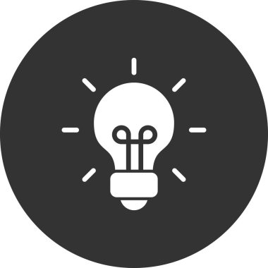 fikir vektör çizimi, ampul işareti