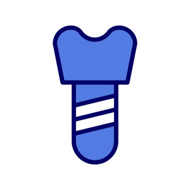 diş implantı simgesi, vektör illüstrasyonu