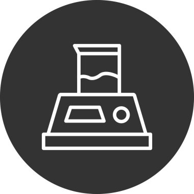 Laboratuar ölçek simgesinin vektör illüstrasyonu