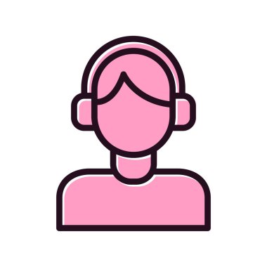 Müşteri desteği ikon vektör illüstrasyonu