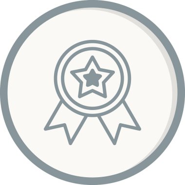 Madalya simgesi, vektör illüstrasyonu  