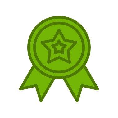 Madalya simgesi, vektör illüstrasyonu  