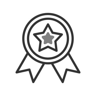 Madalya simgesi, vektör illüstrasyonu  